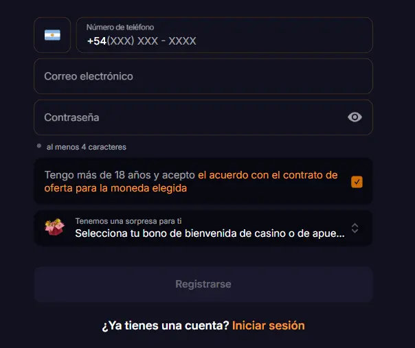 mango dorado registrarse